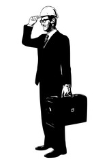 Wall Mural - business man silhouette