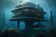 © Friedbert - Futuristic underwater marine biology station or research facility, AI generative