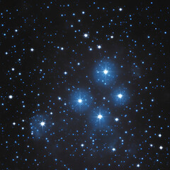 Wall Mural - pleiades, open cluster in constellation taurus. generative artificial intelligence.