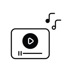 Music Player icon. Suitable for Web Page, Mobile App, UI, UX and GUI design