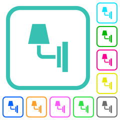 Sticker - Wall lamp vivid colored flat icons