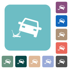 Canvas Print - Car repair rounded square flat icons