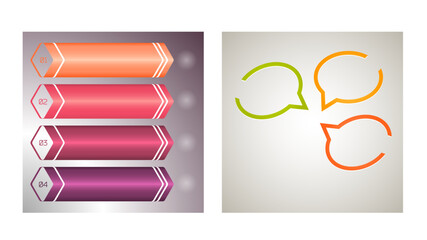 Wall Mural - set design business presentation template. vector illustration eps 10. can be used for chart process