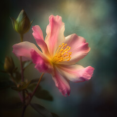 Wall Mural - Generative AI: flower blossom in garden