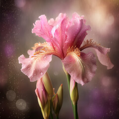 Wall Mural - Generative AI: flower blossom in garden
