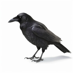 Poster - crow on a white background