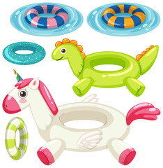 Sticker - Inflatable Ring In Summer Theme Collection