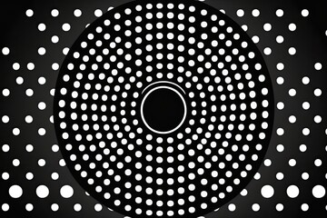 Wall Mural - monochromatic circular object. Generative AI