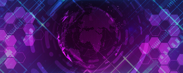 Wall Mural - hi-tech future world technology concept background image