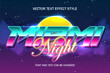 miami night florida beach retrowave synthwave style vaporwave typography editable text effect template background