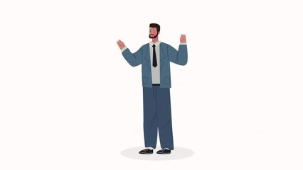 Sticker - male teacher in class animation