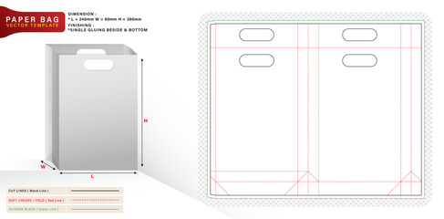 3d mock-up vector illustration of die cut paper bags template designs for products compartments unique designs, minimalist conceptual packet holder, parcel bags, stationery and print layouts products	