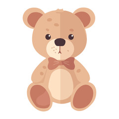 Sticker - Fluffy teddy bear toy brings birthday joy