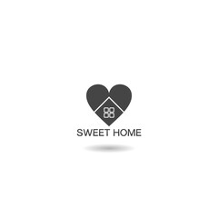 Poster - Sweet home logo icon with shadow