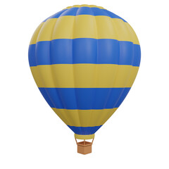 Wall Mural - 3D rendering hot air balloon isolated.