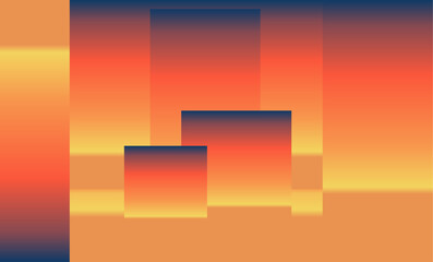 Wall Mural - abstract orange background with squares