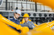 © Quality Stock Arts - engineer team working together inspection quality robot arm in robot assembly industry plant