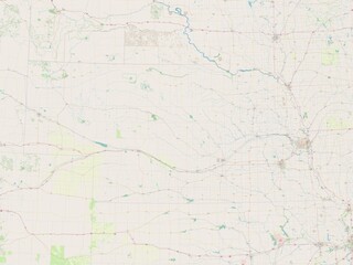  Nebraska, United States of America. OSM. No legend