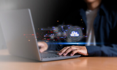 Cloud and Electronic Storage Global Internet Connection.	