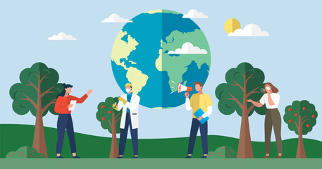 Wall Mural - earth day. international mother earth day. social poster, banner or card. environmental problems pro