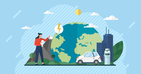 Wall Mural - earth day. international mother earth day. social poster, banner or card. environmental problems pro