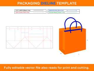 Wall Mural - Shopping bag Packaging Dieline Template