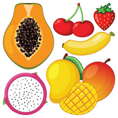 Canvas Print - A collection of different fruits