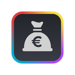 Sticker - Money Bag Euro - Pictogram (icon) 