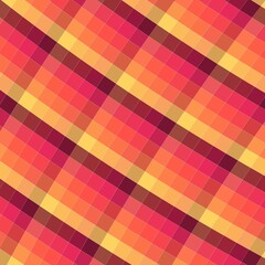 Sticker - Illustration of an abstract, decorative background design with a bright-colored checks pattern