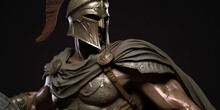 Spartan Warrior. Leonidas. Ai Generated
