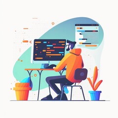 Work Illustration, Generative AI, Illustration