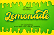 silky lemonade 3d vector text effect