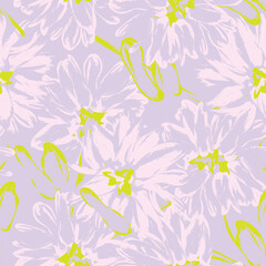 Poster - Pastel Abstract Floral Seamless Pattern Design