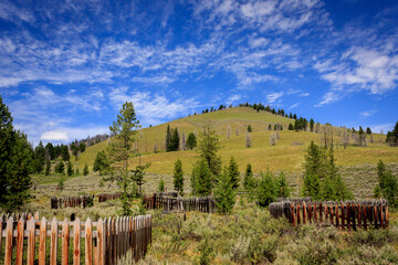 Poster - View of the Bonanza cemetery in Custer county of Idaho, United States