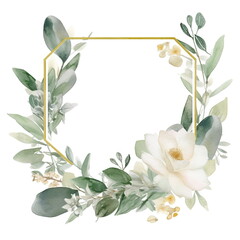 Wall Mural - Watercolor floral illustration bouquet set collection, wedding stationary, flower background