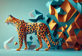 An abstract, surrealist  animal prints. Generative AI technology.
