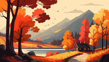 Autumn Landscape Illustration Free Stock Photo - Public Domain Pictures