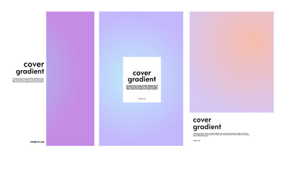 Blurred backgrounds set with modern abstract color gradient. Suitable for brochures, posters, banners, flyers and cards