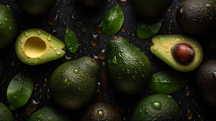 Wall Mural - Avocado, created by a neural network, Generative AI technology