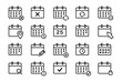 © Pointer Marker - Calendar icon set. Calendar, planner, agenda, schedule. Week calendar schedule icon