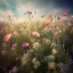 Wall Mural - Generative AI: A beautiful secret fairytale garden