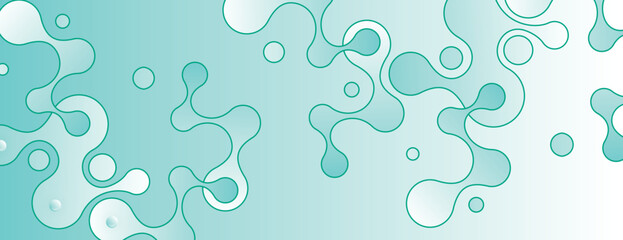 Connecting dots and lines. Global network elements. Geometric abstract technology background. Vector banner design