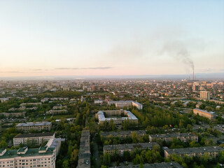 Aerial view of Bishkek city Kyrgyzstan