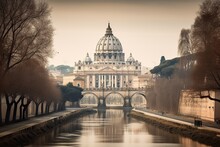 The Vatican City In Rome Italy, Generative Artificial Intelligence
