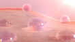 3D pink bubble vitamin drop to the skin for reduce anti aging to fresh and beauty.
