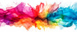 watercolor rainbow splash, rainbow splashes, spray-paint style, color field. Generative AI.