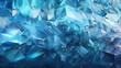 3d render, abstract blue crystal background, faceted gem, wide panoramic polygonal wallpaper, macro panorama, iridescent texture, Generative AI.