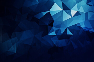 Dark Blue Geometric Background with Triangles and Diagonal Lines - Abstract Connection Communication Design - AI-Generated