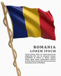 White Backround Flag Of ROMANIA