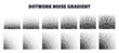 © designer_things - Dotwork noise gradient vector background set. Black noise stipple dots. Sand grain effect. Abstract grunge spray banner